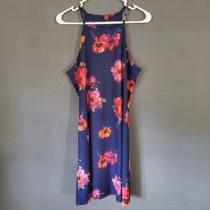 NWOT Navy Floral Dress